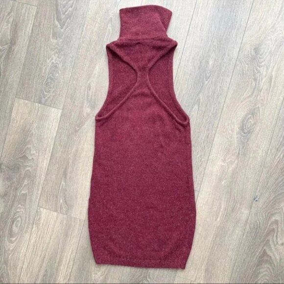 One Teaspoon Paris Roll Neck Knit Sweater Dress Turtleneck burgundy Size XXS - Picture 13 of 15